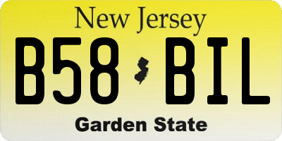 NJ license plate B58BIL