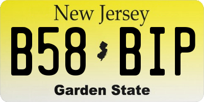 NJ license plate B58BIP