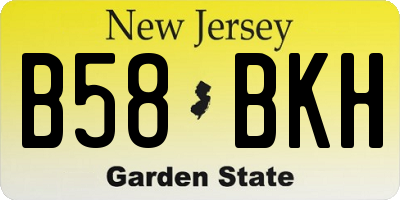 NJ license plate B58BKH