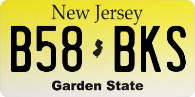 NJ license plate B58BKS