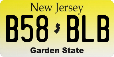 NJ license plate B58BLB