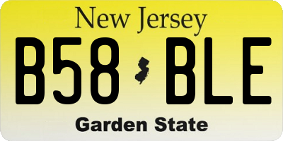 NJ license plate B58BLE