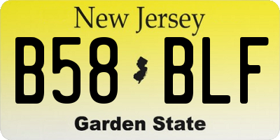NJ license plate B58BLF