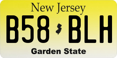 NJ license plate B58BLH
