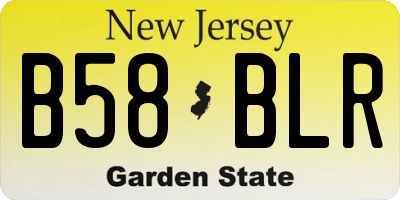 NJ license plate B58BLR