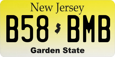 NJ license plate B58BMB