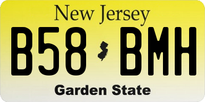 NJ license plate B58BMH