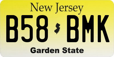 NJ license plate B58BMK