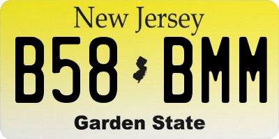 NJ license plate B58BMM