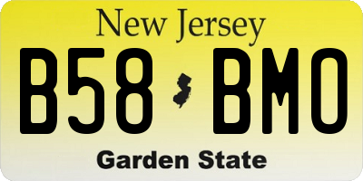 NJ license plate B58BMO