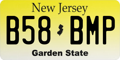 NJ license plate B58BMP