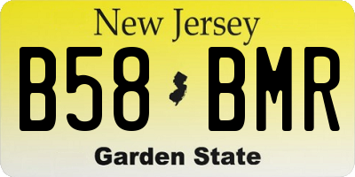 NJ license plate B58BMR