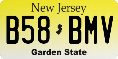 NJ license plate B58BMV