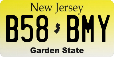 NJ license plate B58BMY