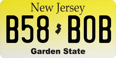 NJ license plate B58BOB