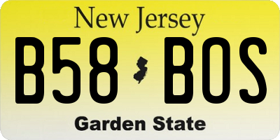 NJ license plate B58BOS