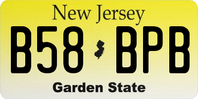 NJ license plate B58BPB