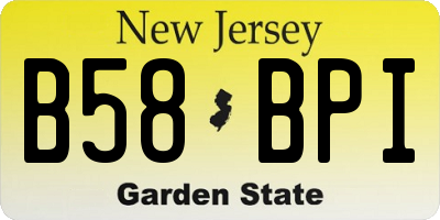 NJ license plate B58BPI