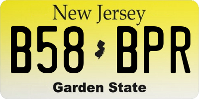 NJ license plate B58BPR