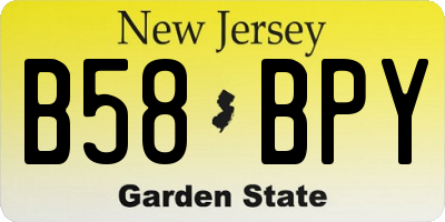 NJ license plate B58BPY