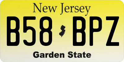 NJ license plate B58BPZ