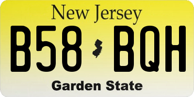NJ license plate B58BQH