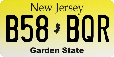 NJ license plate B58BQR