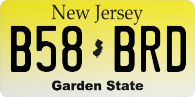 NJ license plate B58BRD