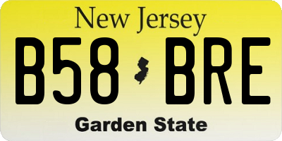 NJ license plate B58BRE