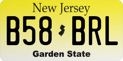 NJ license plate B58BRL
