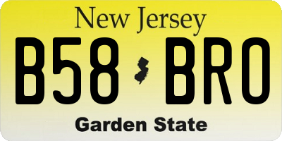 NJ license plate B58BRO