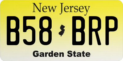 NJ license plate B58BRP