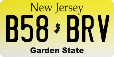 NJ license plate B58BRV