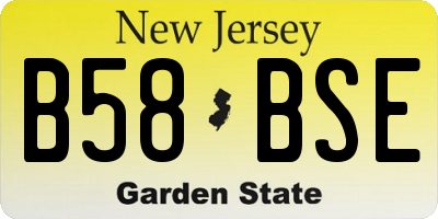NJ license plate B58BSE