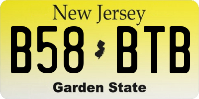 NJ license plate B58BTB