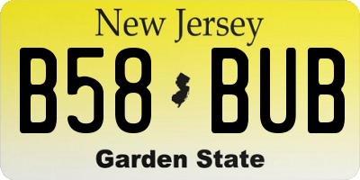 NJ license plate B58BUB