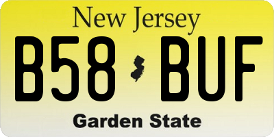 NJ license plate B58BUF