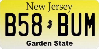 NJ license plate B58BUM
