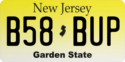 NJ license plate B58BUP