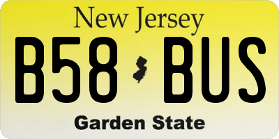 NJ license plate B58BUS