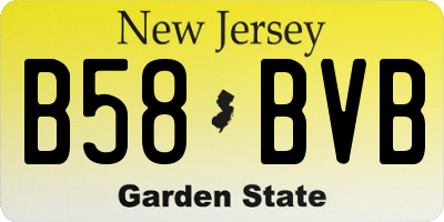 NJ license plate B58BVB