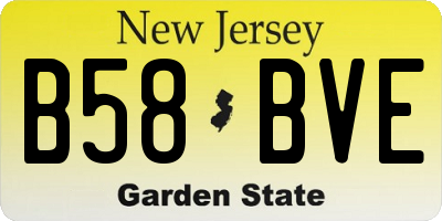 NJ license plate B58BVE