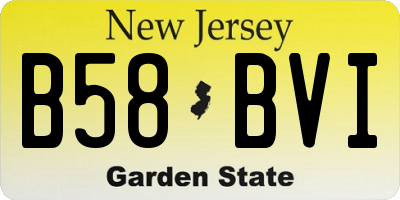 NJ license plate B58BVI