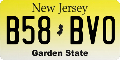 NJ license plate B58BVO