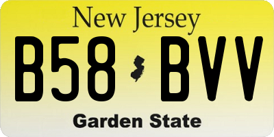 NJ license plate B58BVV