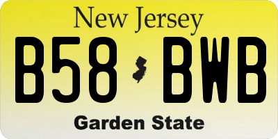 NJ license plate B58BWB