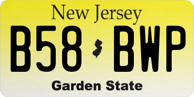NJ license plate B58BWP