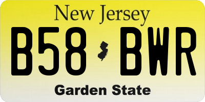 NJ license plate B58BWR