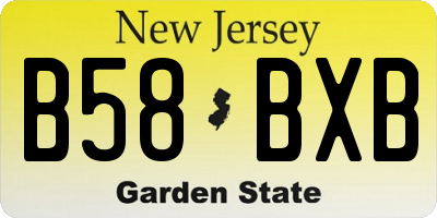 NJ license plate B58BXB