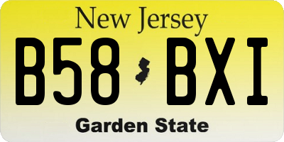 NJ license plate B58BXI